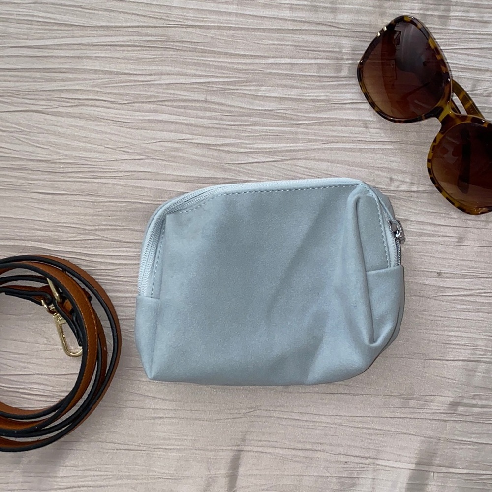 Blue cosmetic bag